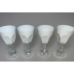 Mario Luca Giusti Dolce-Vita Water White Goblet Set of 4 in Acrylic Signed Read